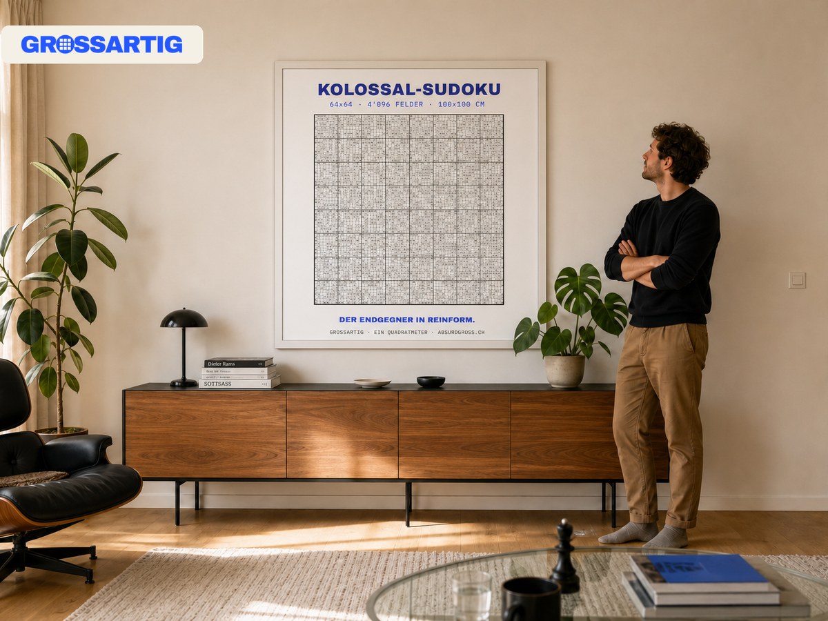 Das grösste Sudoku für deine Wand — 4096 Felder auf einem Quadratmeter
