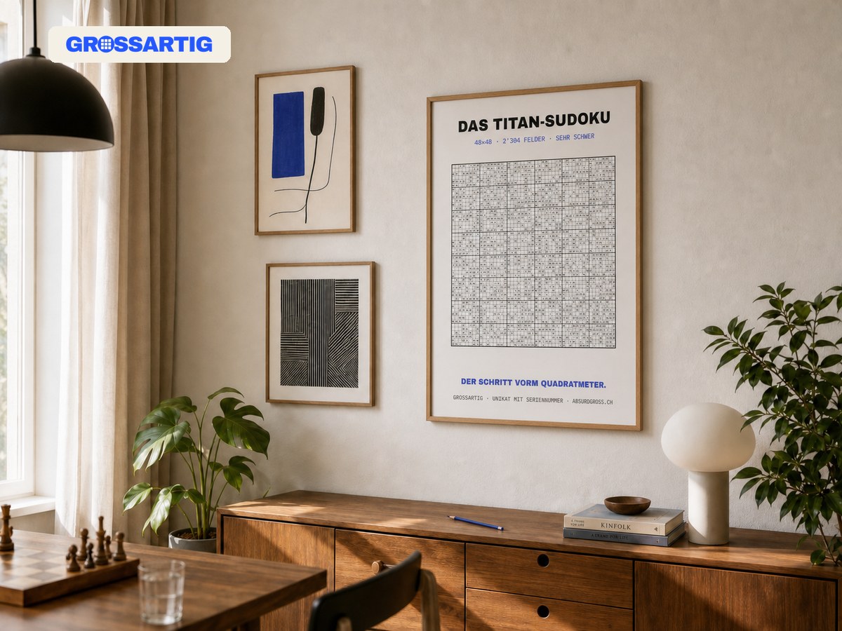 Sudoku-Poster als Wanddeko: wenn Rätsel auf Design trifft