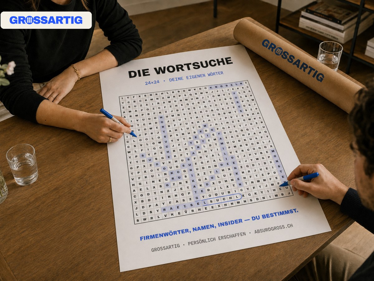 Eine Wortsuche mit euren eigenen Wörtern verschenken