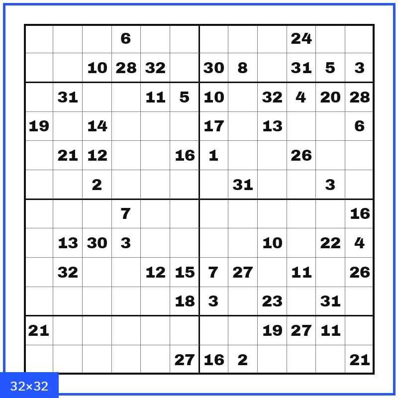 Das Monster-Sudoku — 70×100 cm Rätsel-Poster von GROSSARTIG